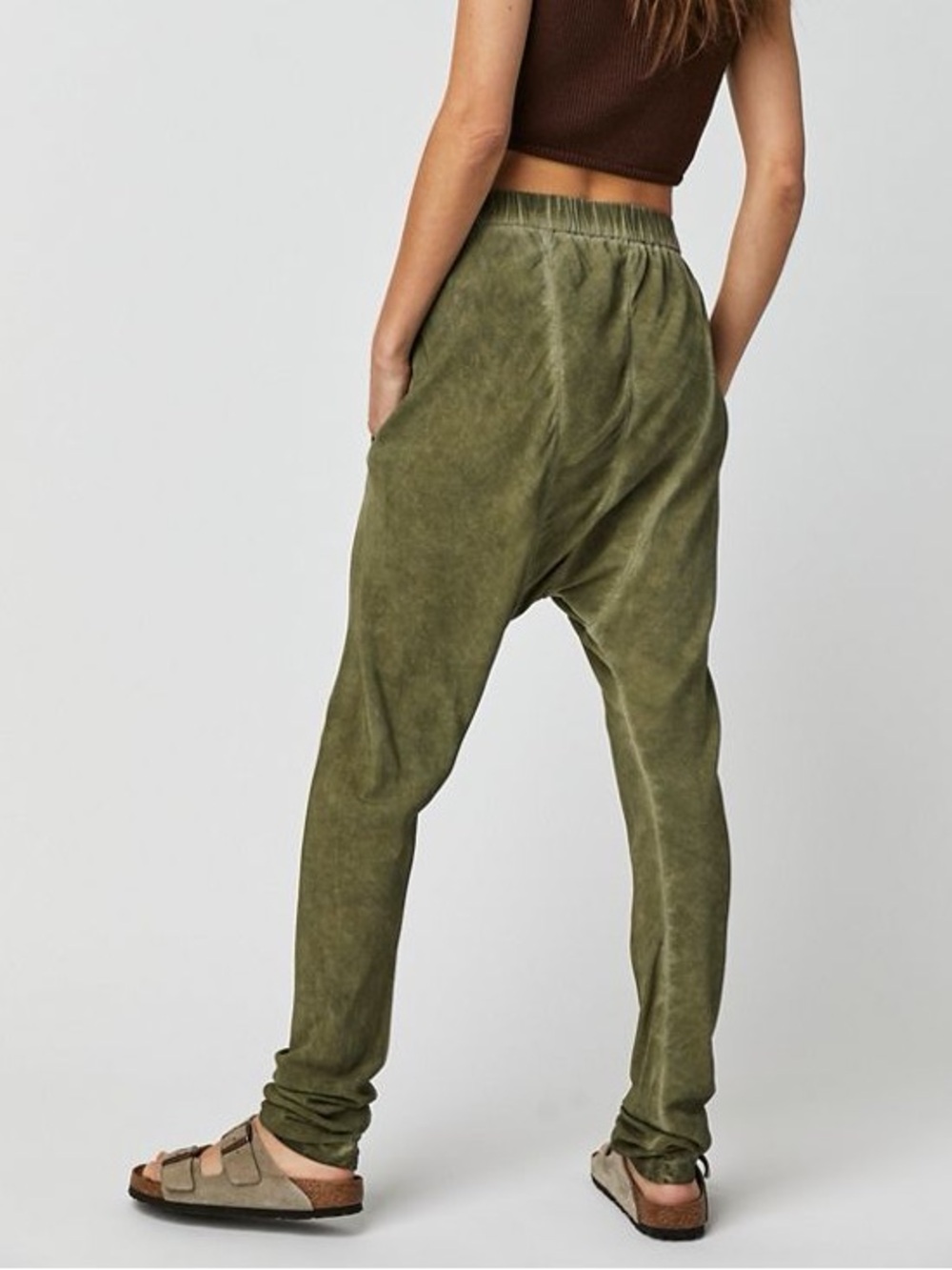 Nicholas K Vidal Pants Military Green Drop Crotch Harem